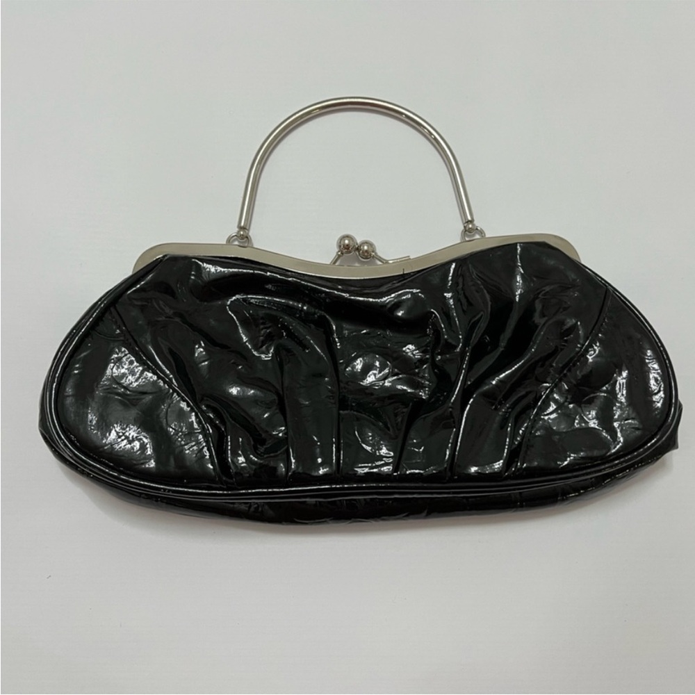 Vintage 1990s y2K Black Clutch Bag Purse Bijoux Terner